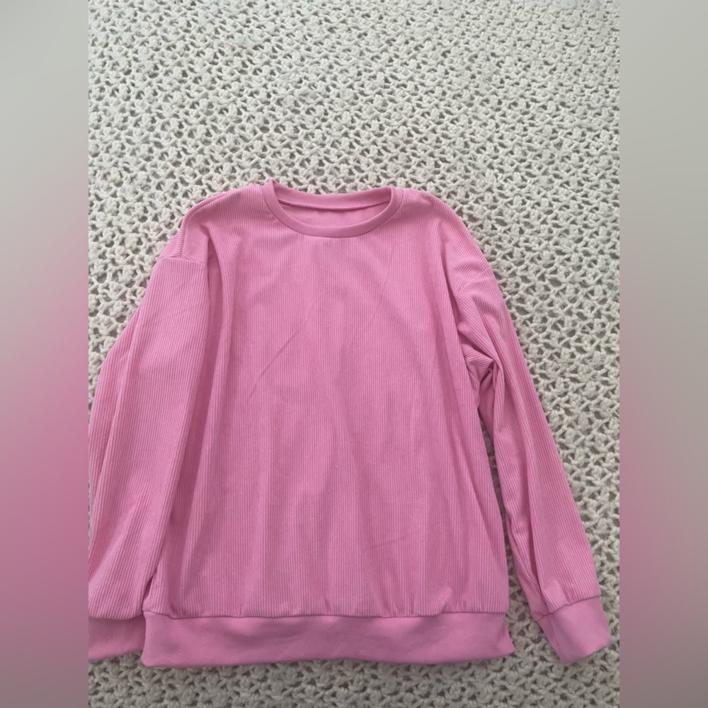 SHEIN ezwear solid drop shoulder oversized ribbed knit sweater